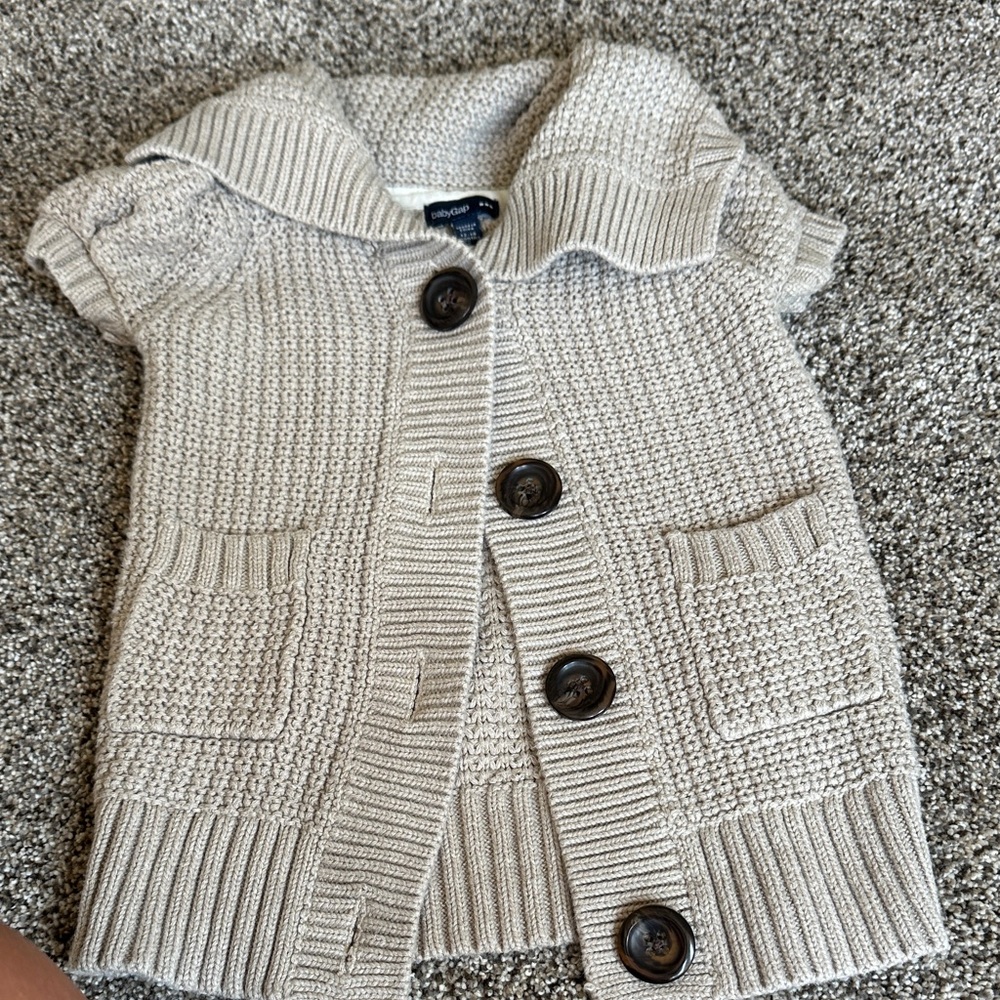BabyGap Beige Knit Cardigan/Dress